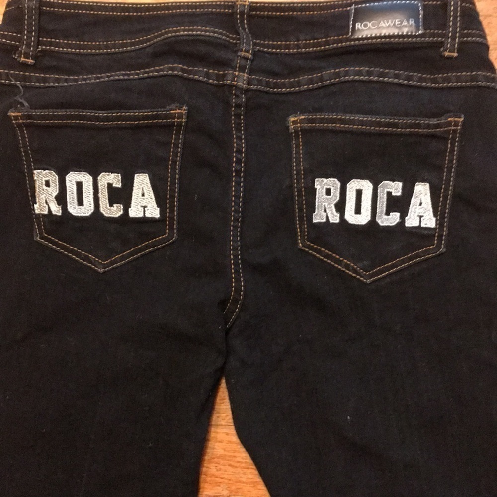 Vintage RocaWear Dark indio skinny denim jean pants juniors size 9